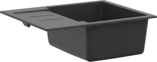 vidaXL Drop-In Кухненска Мивка от Течен Гранит 62x50cm Сива