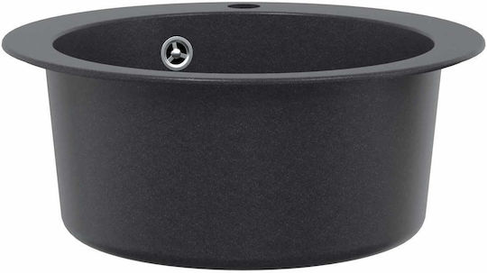 vidaXL Drop-In Küchenspüle aus Flüssigem Granit M50,5xP29cm Grau