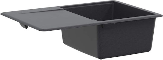vidaXL Chiuvetă Drop-In din granit sintetic M67xL46cm gri