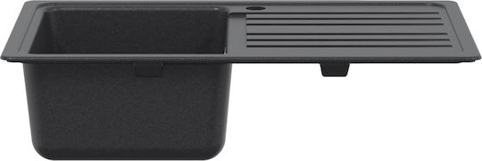 vidaXL Drop-In Küchenspüle aus Flüssigem Granit M76.5xP46cm Grau