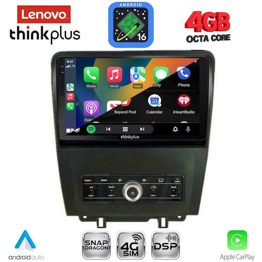 Lenovo Car Audio System for Ford Mustang 2010-2015 (Bluetooth/USB/WiFi/GPS/Apple CarPlay/Android Auto) with 9" Touch Screen