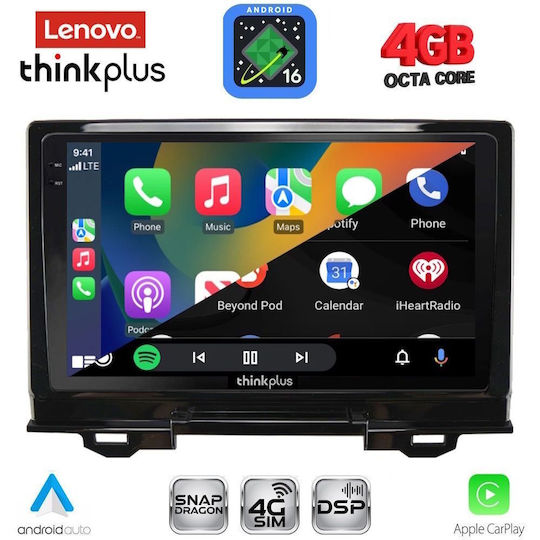 Lenovo Car Audio System for Honda HR-V 2021-2026 Bluetooth USB WiFi GPS Apple CarPlay Android Auto with 9" Touch Screen