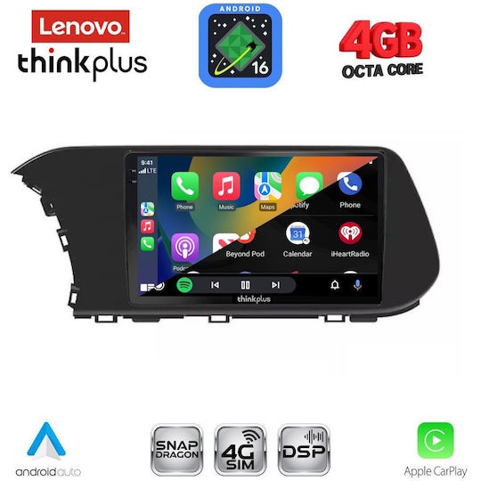 Lenovo Автомобилна Аудио Система за Hyundai i20 / Bayon 2020-2026 (Bluetooth/USB/Wi-Fi/GPS/Apple CarPlay/Android Auto) с Touch Screen 10"