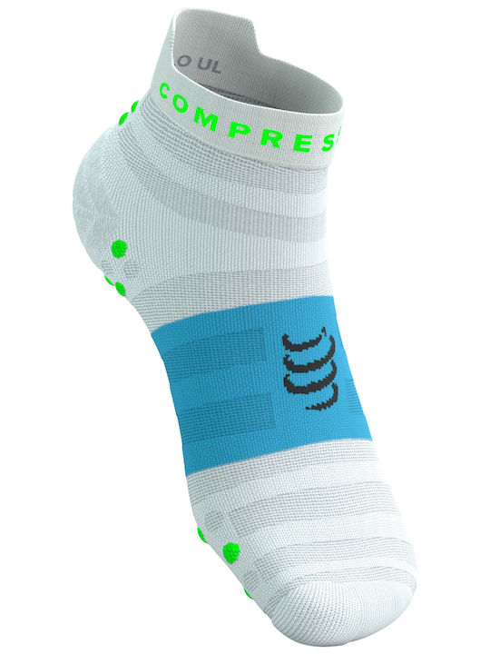 Compressport Ultralight Ciorapi de Alergare Albi 1 Pereche