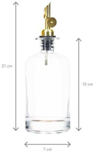 Set 4 Sticle Rotunde Pentru Ulei Oțet și Condimente Lichide 350 Ml Dispenser Fără Picurare Etichete Incluse