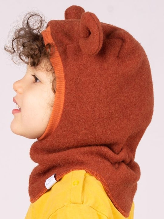 Kinder Beanie Fleece Braun