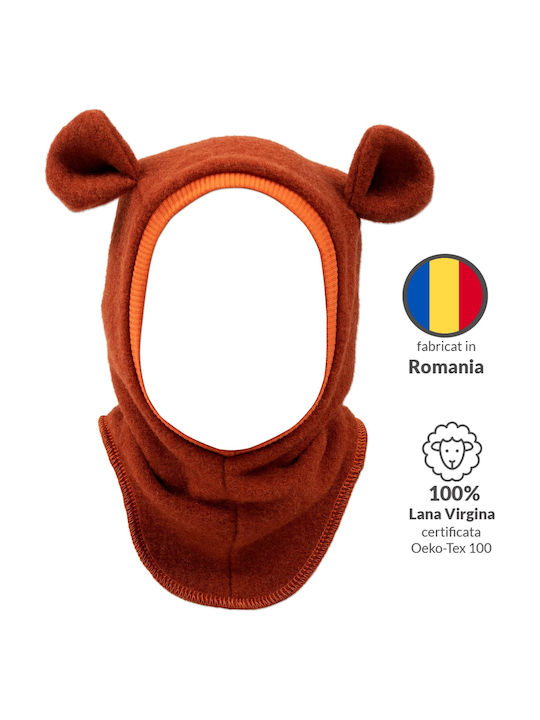 Kinder Beanie Fleece Braun