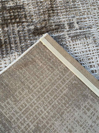 Wohnzimmer Teppich Rechteckig Ecru Braun 200x280cm