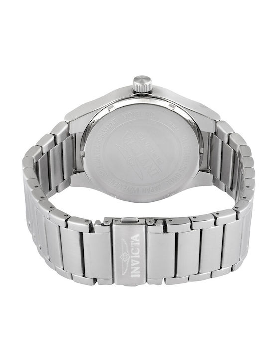 Invicta Racing Ceas Bărbați 44mm Baterie Cu Brățară Argintie Din Oțel Inoxidabil