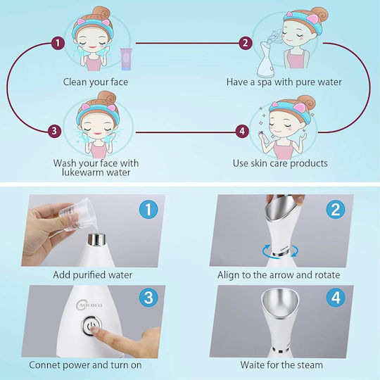 Electric Facial Steamer Spa Device Home Skin Care