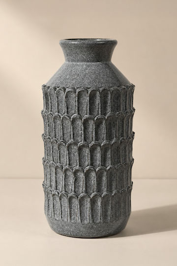 Kaemingk Grey Porcelain Vase Φ15xH27.5cm