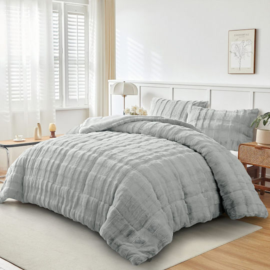Liolios Home Комбинирано одеяло King Size 260x240 cm Tokyo Сив Liolios Home Комбинирано одеяло King Size 260x240 cm Tokyo Сив