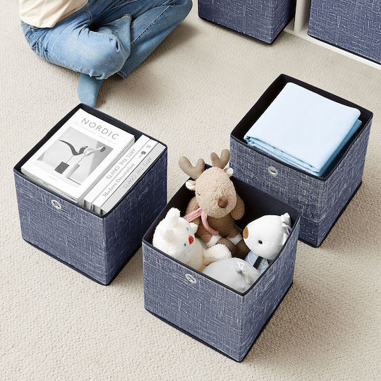 Songmics Paper Storage Box with Lid Grey 30x30x30cm 6pcs