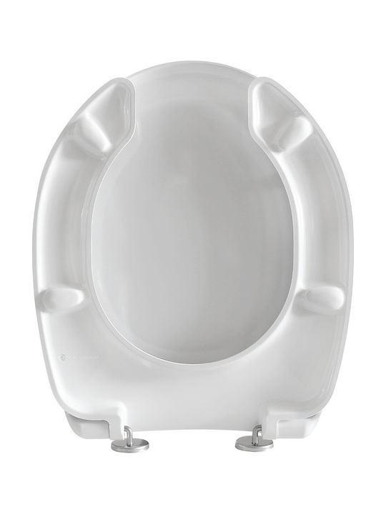 Duroplast Toilet Seat Made of White Bakelite