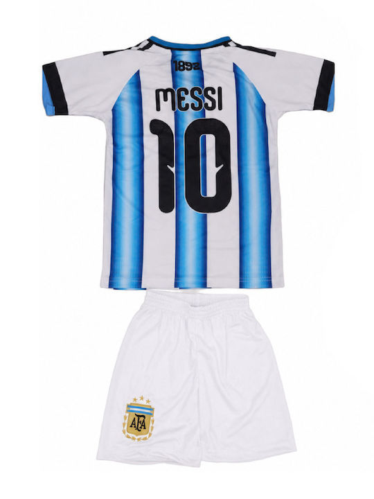 Детски Футболен Комплект Messi Национален Аржентина Mundial 2026 Раиран Balón De Oro Унисекс Детски Бял Светлосин Ab123 Детски Футболен Комплект Messi Национален Аржентина Mundial 2026 Раиран Balón De Oro Унисекс Детски Бял Светлосин Ab123