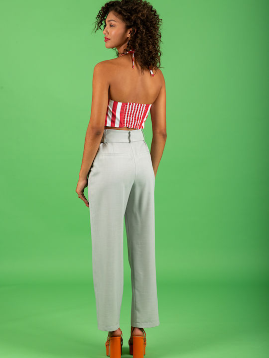 Women's Red Cotton Crop Top