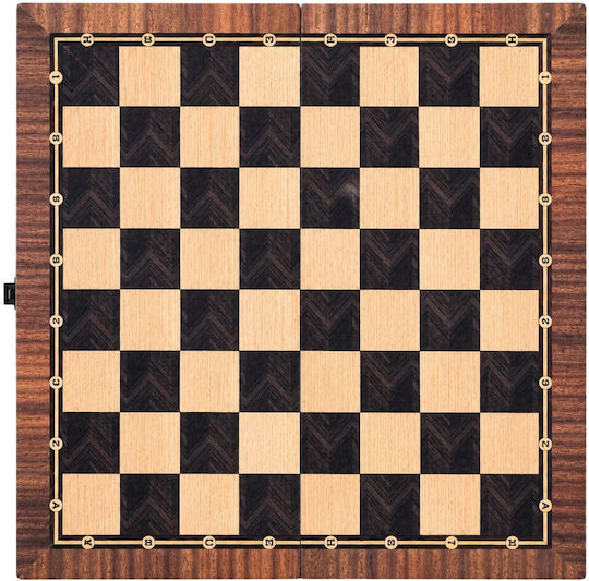 DMT Backgammon/Șah din Lemn cu Pioni 29x29cm