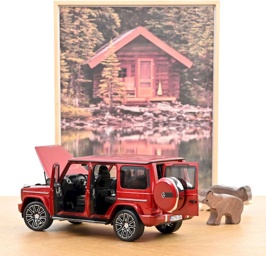 Precomandă Model Mașină Mercedes-Benz G-Class 2024 Roșu Iacint Scara 1:18 Norev
