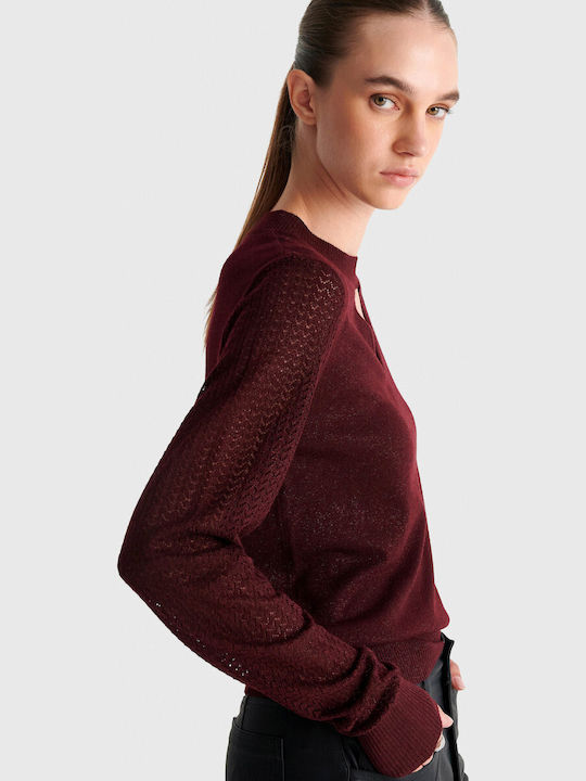 Women's Blouse Red 8P23820-Burgundy