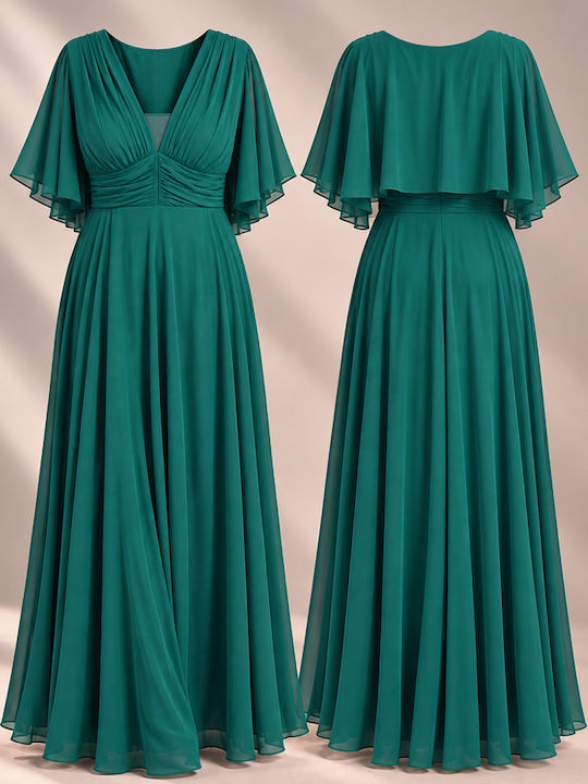 Summer Maxi Dress for Wedding / Christening Green