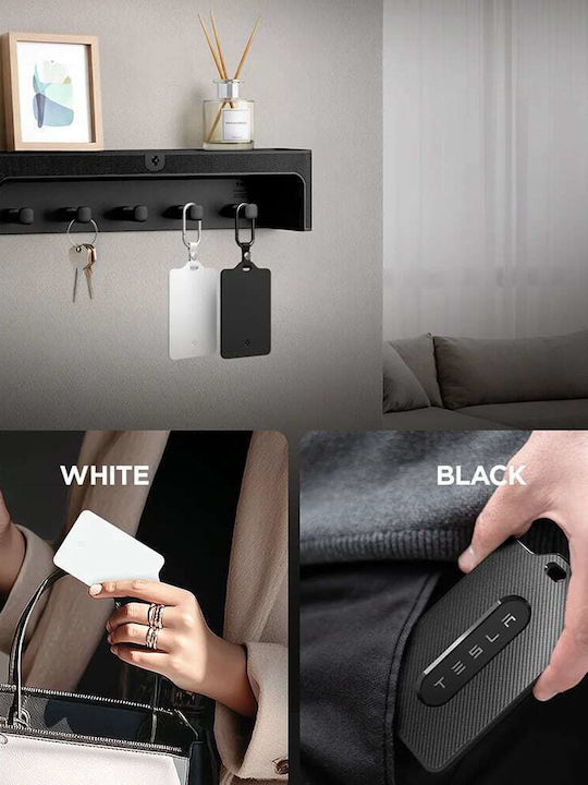 Spigen 2 Pack Card Holder Acp11405 Tesla Key Universal 2x Карабинер 4x Защитно фолио Бял Черен