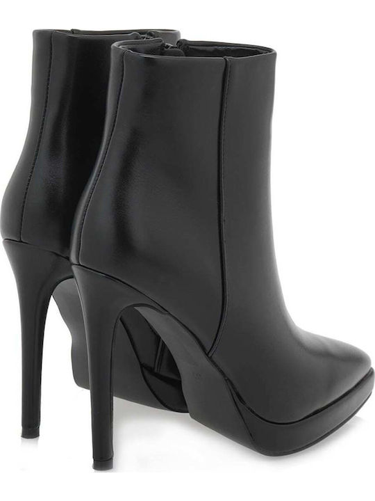 Women's Ankle Boots with High Heel Black