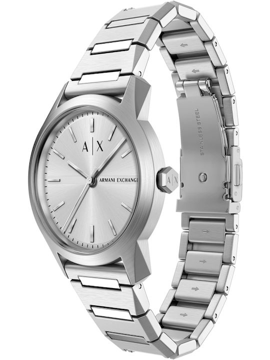Armani Exchange Set Ceas Dama Cronograf Cu Baterie Cu Brățară Din Oțel Steel