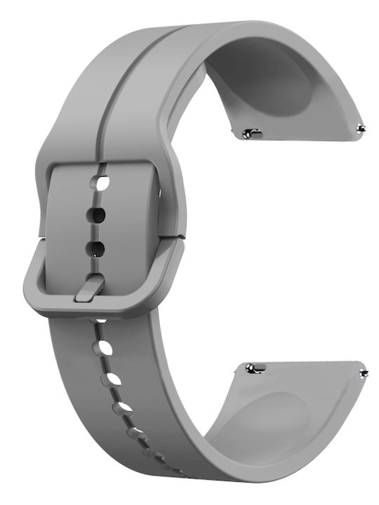 Grey Rubber Strap 22mm