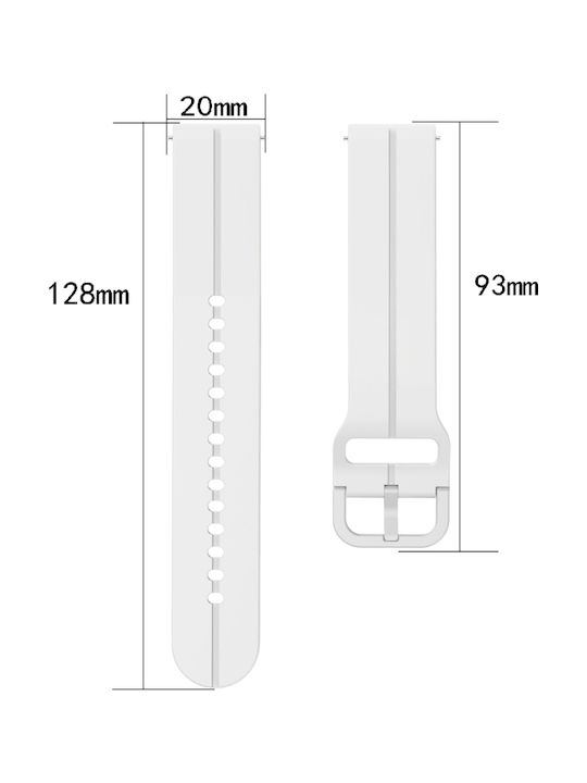 Gummi-Armband Grau 20mm
