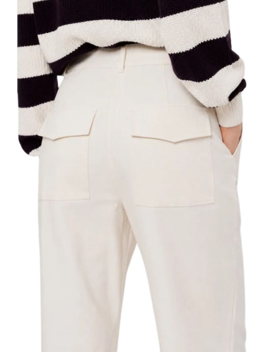 Women's Fabric Trousers Beige