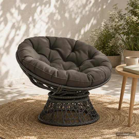 vidaXL Perna De Canapea Pentru Scaune De Grădină Rotundă Antracit 80x80cm vidaXL Perna De Canapea Pentru Scaune De Grădină Rotundă Antracit 80x80cm