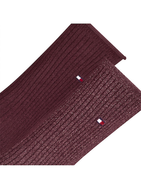 Tommy Hilfiger Γυναικείες Κάλτσες Μπορντω 2Pack