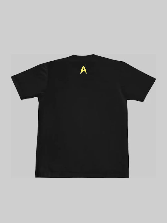 Kids Top Black with Vulcan Salute and Starfleet-inspired Delta A Star Trek inspired graphic Kids Top for science fiction fans and