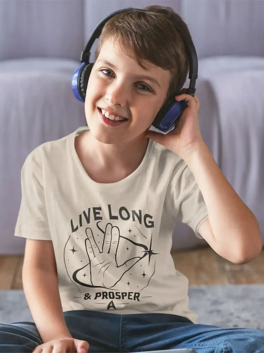Kids Tops White with Vulcan Salute and Starfleet-inspired Delta A Star Trek Inspired Graphic T-Shirt for Science Fiction Fans