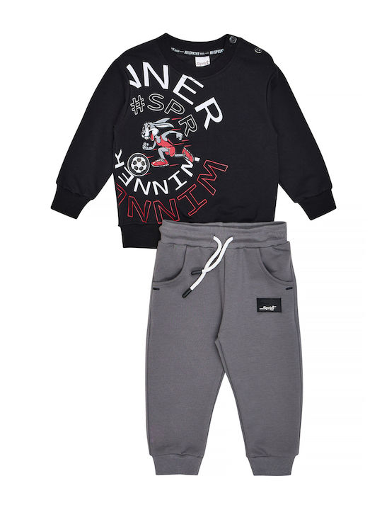 Kids Sweatpants Set Black