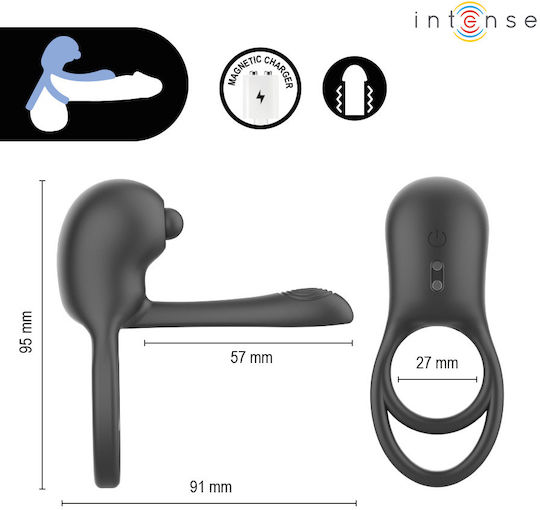 Intense Vibrations Penisring Silikon Schwarz D-245701