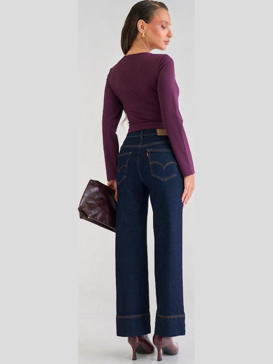 Women's Jean Pants in Wide Leg Style
