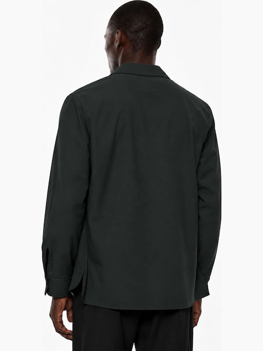 Long Sleeve Overshirt in Regular Fit Green