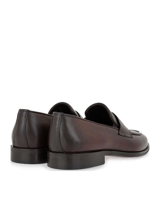 Leather Men's Loafers in Brown Colour