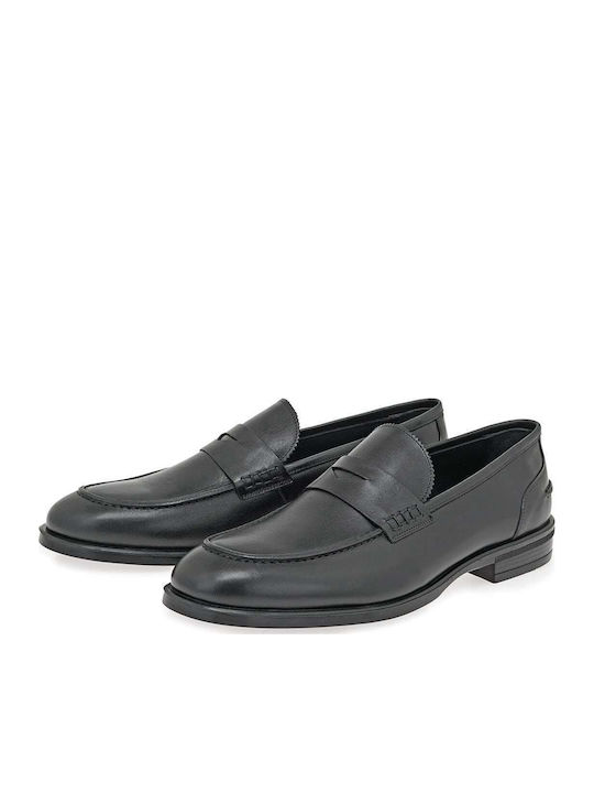 Δερμάτινα Ανδρικά Loafers σε Μαύρο Χρώμα