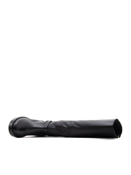 Leder Damenstiefel Reiten Schwarz