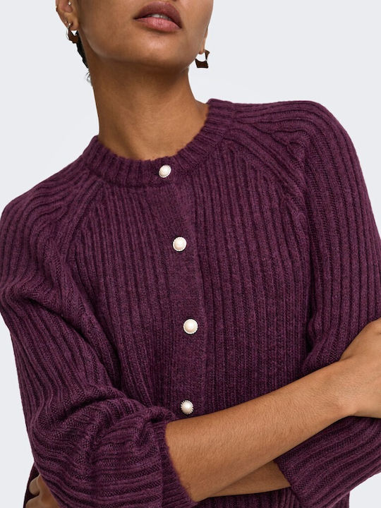 Damen Strickjacke Mauve Wein
