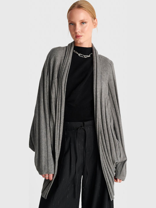 Damen Strickjacke Gestrickt Graue