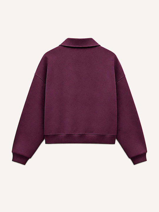 Women's Cardigan with Buttons Burgundy
