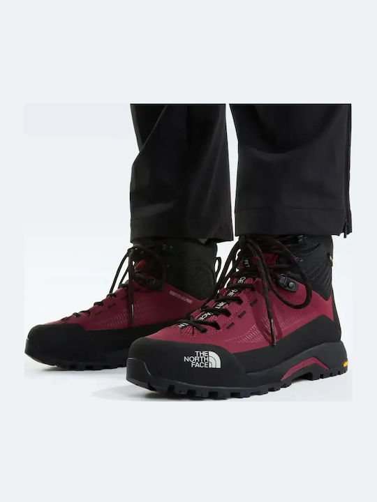 The North Face Verto Women's Hiking Boots Waterproof with Gore-Tex Membrane Burgundy
