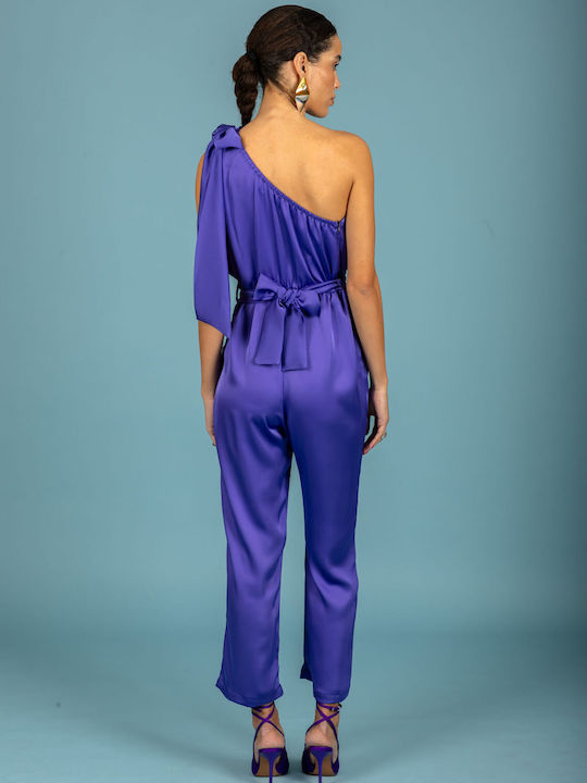 Damenteilose Jumpsuit Lila 131-21499-Lila (156)