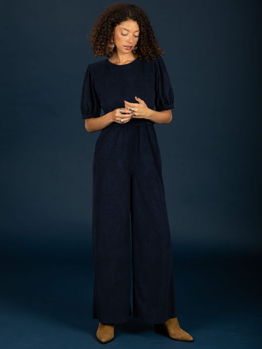 Damen Jumpsuit Blau 130-21476-Blau (008)
