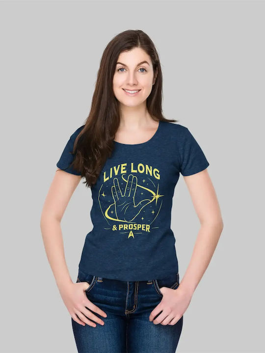 Live Long & Prosper Дамска T-shirt Черна