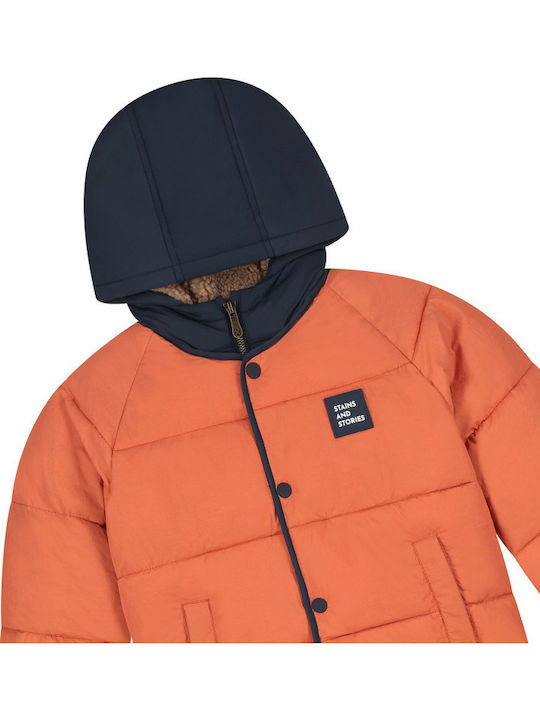 Kinderjacken & Winterjacken Gesteppt Kurze mit Kapuze Orange