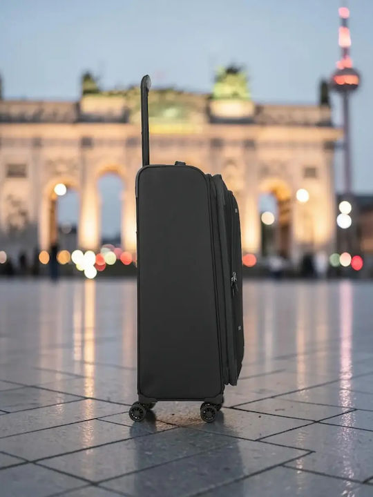 Travelite Großer Reisekoffer Schwarz Höhe 77cm